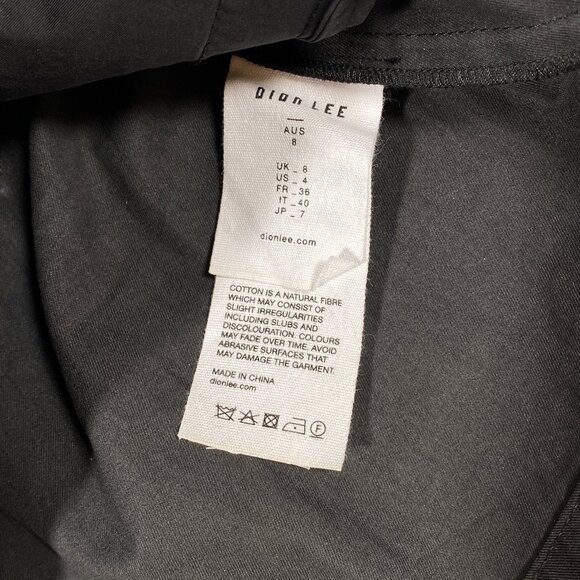 DION LEE Black Cotton 'Utility' Cargo Mini Skirt - Picture 9 of 9